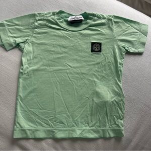 Stone Island Light Green Tee with Logo Patch